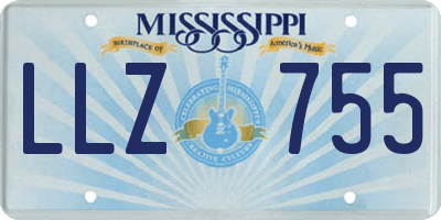 MS license plate LLZ755