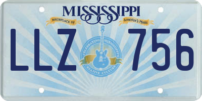 MS license plate LLZ756
