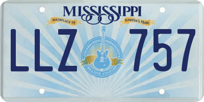 MS license plate LLZ757