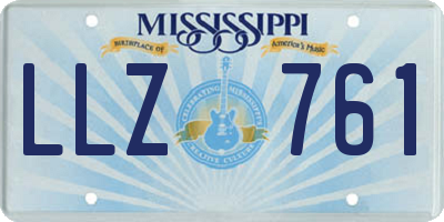 MS license plate LLZ761