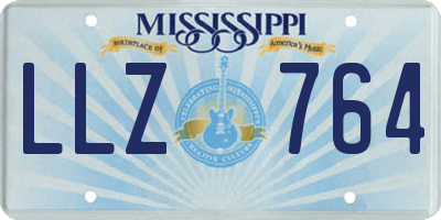 MS license plate LLZ764