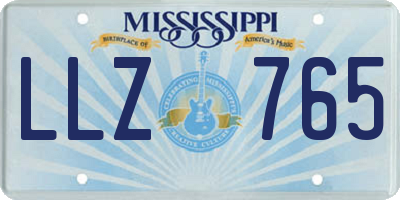 MS license plate LLZ765