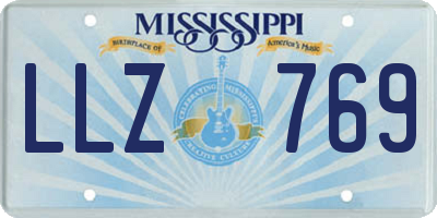MS license plate LLZ769