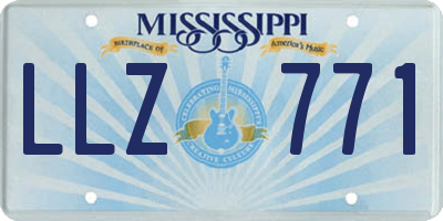 MS license plate LLZ771