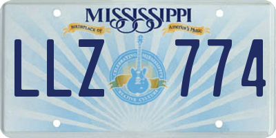 MS license plate LLZ774