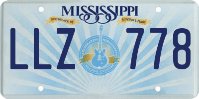 MS license plate LLZ778