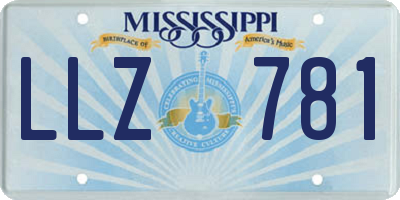 MS license plate LLZ781