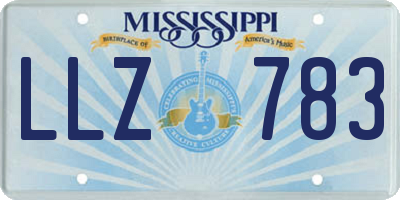 MS license plate LLZ783
