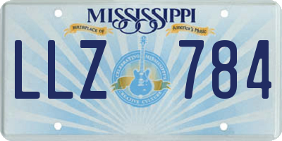 MS license plate LLZ784