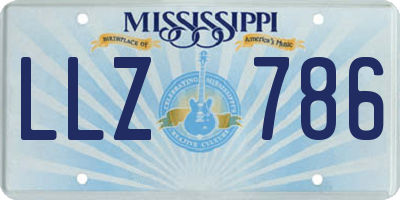 MS license plate LLZ786