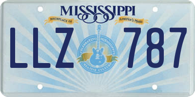 MS license plate LLZ787