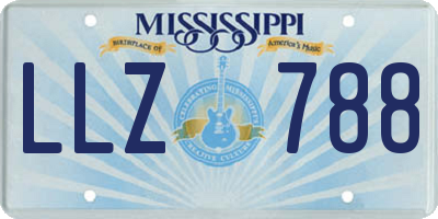 MS license plate LLZ788