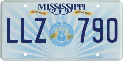 MS license plate LLZ790
