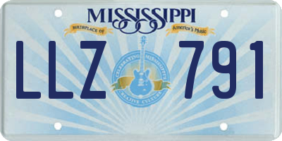 MS license plate LLZ791