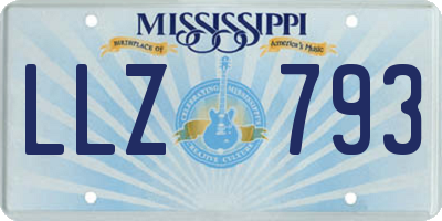 MS license plate LLZ793