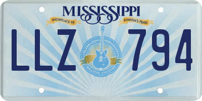 MS license plate LLZ794
