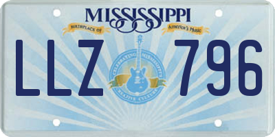 MS license plate LLZ796