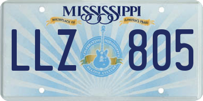 MS license plate LLZ805