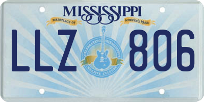 MS license plate LLZ806
