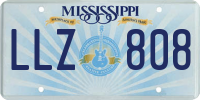 MS license plate LLZ808