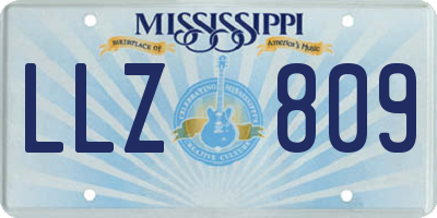 MS license plate LLZ809
