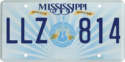 MS license plate LLZ814