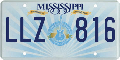 MS license plate LLZ816