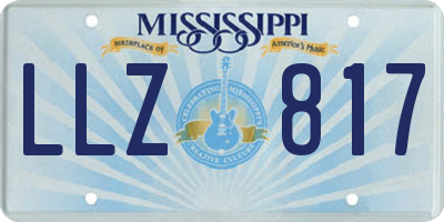 MS license plate LLZ817