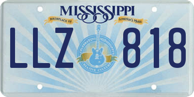 MS license plate LLZ818