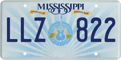 MS license plate LLZ822