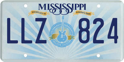 MS license plate LLZ824