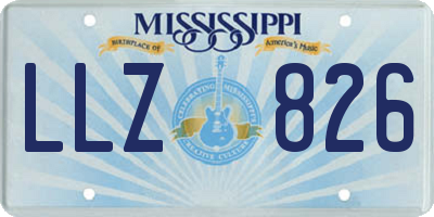 MS license plate LLZ826