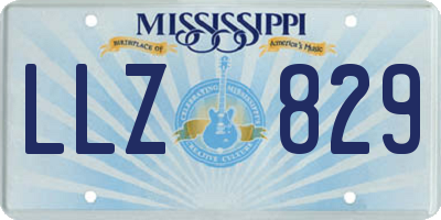 MS license plate LLZ829