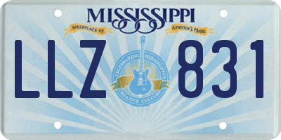 MS license plate LLZ831