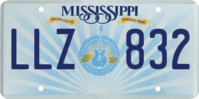 MS license plate LLZ832