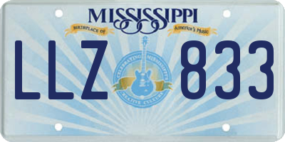 MS license plate LLZ833