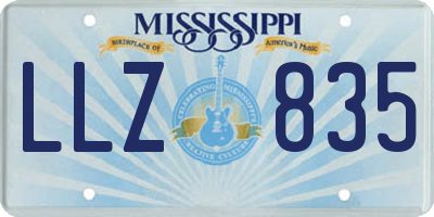MS license plate LLZ835
