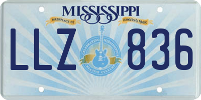 MS license plate LLZ836
