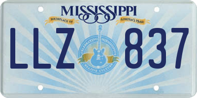 MS license plate LLZ837