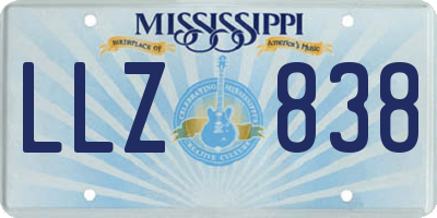 MS license plate LLZ838