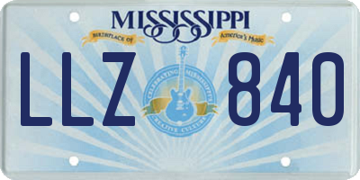 MS license plate LLZ840