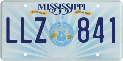MS license plate LLZ841
