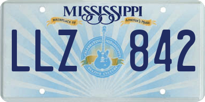 MS license plate LLZ842