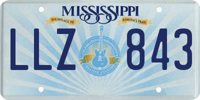MS license plate LLZ843