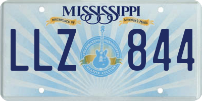 MS license plate LLZ844
