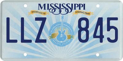 MS license plate LLZ845
