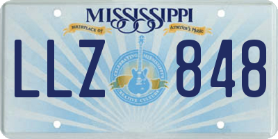 MS license plate LLZ848