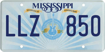 MS license plate LLZ850