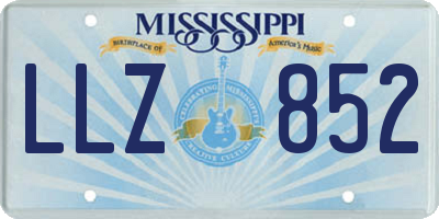 MS license plate LLZ852