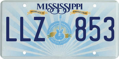 MS license plate LLZ853